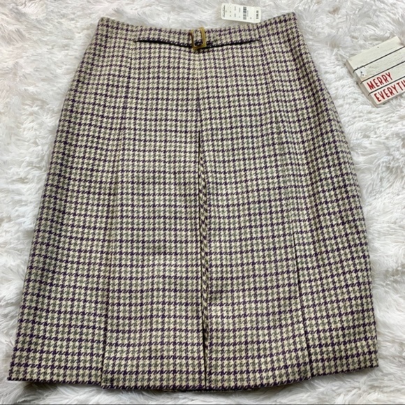 Brooks Brothers Dresses & Skirts - Brooks Brothers Wool Houndstooth Skirt